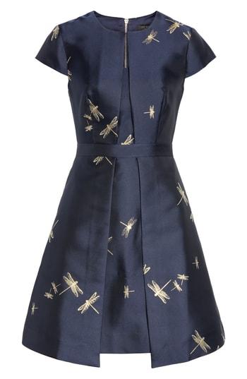 Women's Ted Baker London Adellu Fit & Flare Dress - Blue