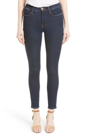Women's Frame Le High Distressed Skinny Jeans - Blue