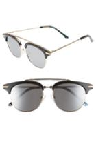 Women's Bonnie Clyde Midway 51mm Polarized Brow Bar Sunglasses - Silver