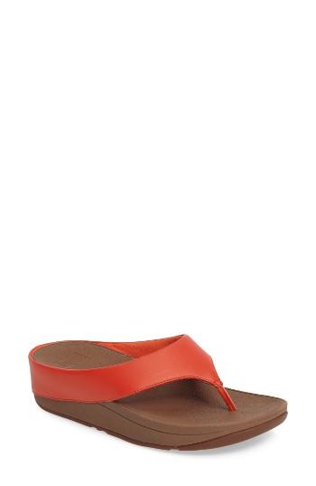 Women's Fitflop(tm) 'ringer' Flip Flop M - Orange