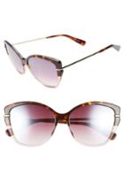 Women's Longchamp Heritage 57mm Butterfly Sunglasses - Pink Tortoise