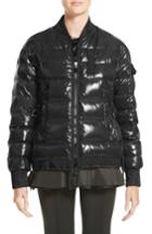 Women's Moncler Lucy Peplum Down Puffer Jacket - Black