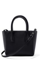 Dagne Dover Signature Faux Leather Tote - Black