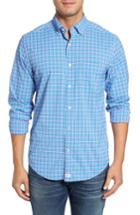 Men's Vineyard Vines Old Coast Road Plaid Performance Sport Shirt - Green
