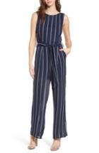 Women's One Clothing Stripe Jumpsuit - Blue