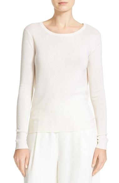 Women's Diane Von Furstenberg Kylee Merino Wool & Silk Pullover, Size - Ivory