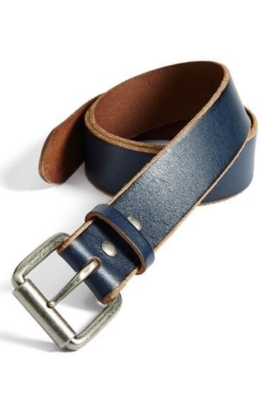 Men's Bill Adler 1981 'jelly Bean' Raw Edge Leather Belt