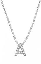 Women's Bony Levy 18k Gold Pave Diamond Initial Pendant Necklace (nordstrom Exclusive)