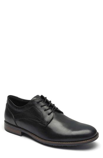 Men's Rockport Dustyn Waterproof Plain Toe Derby M - Black