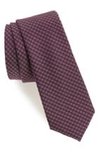 Men's Calibrate Microcheck Silk Tie, Size - Metallic