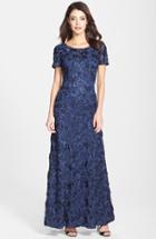 Women's Alex Evenings Embellished Lace Gown - Blue