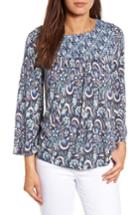 Women's Lucky Brand Mix Print Smocked Top