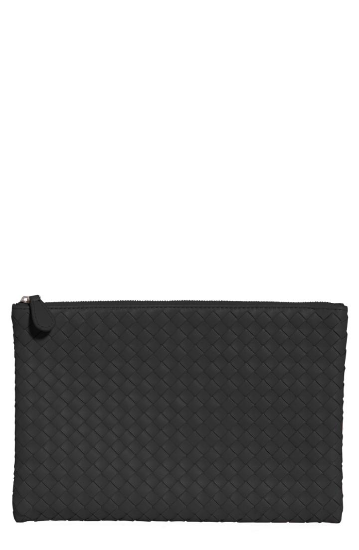 Bottega Veneta Intrecciato Large Leather Pouch -