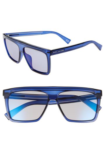 Women's Marc Jacobs 59mm Flat Top Sunglasses - Blue