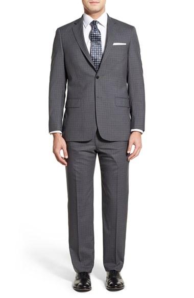 Men's Hart Schaffner Marx Classic Fit Check Wool Suit