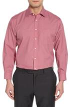 Men's Nordstrom Men's Shop Smartcare Classic Fit Check Dress Shirt 35 - Red