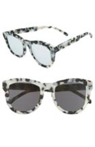 Women's Valley 50mm Trachea Retro Sunglasses - Matte Snow Leopard/ Silver