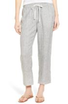 Petite Women's Caslon Linen Crop Pants, Size P - Ivory