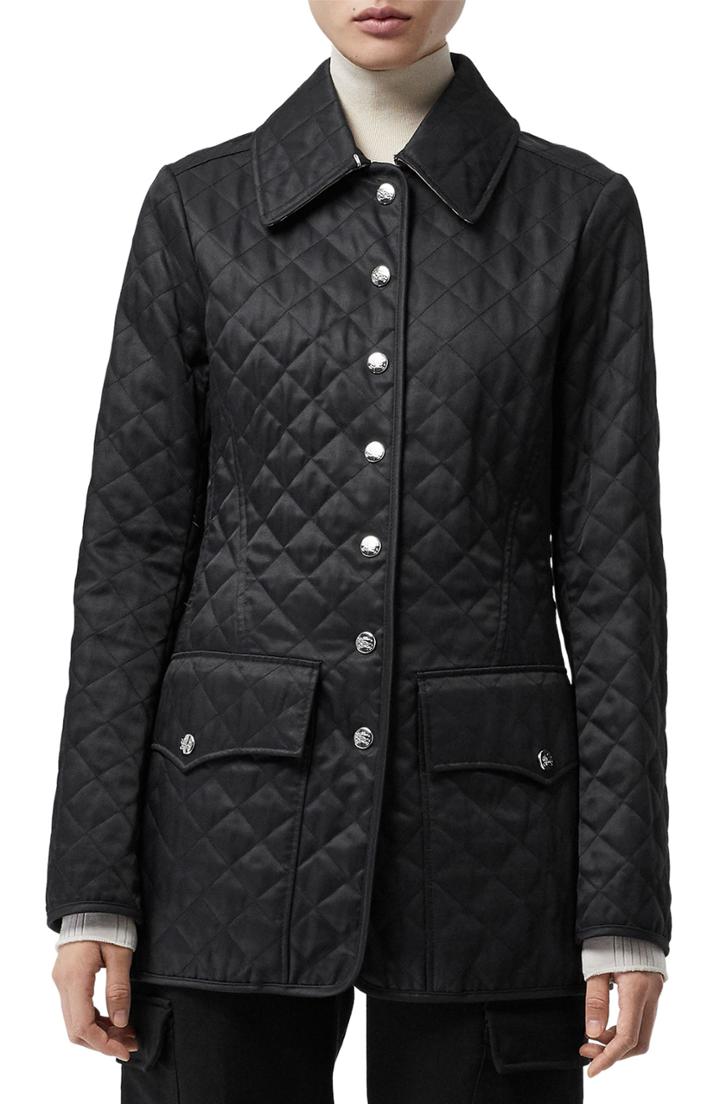 Women's Burberry Borthwicke Quilted Jacket - Black