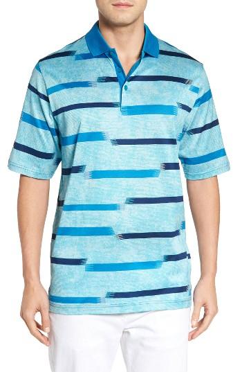 Men's Bugatchi Mercerized Jersey Polo, Size - Blue