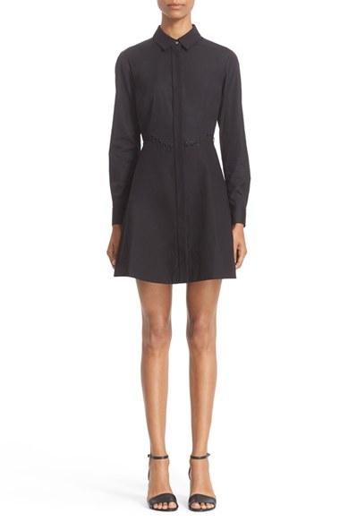Women's Alexander Wang Lace Detail Fit & Flare Shirtdress