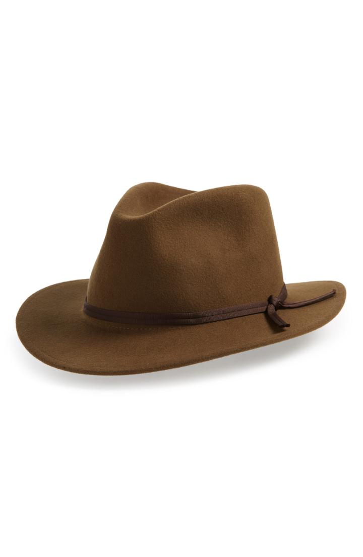 Men's Brixton Coleman Wool Fedora - Green