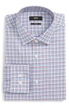 Men's Boss Jenno Slim Fit Plaid Dress Shirt .5 - Pink