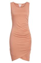 Women's Leith Ruched Body-con Tank Dress - Coral