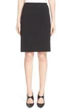 Women's Armani Collezioni Featherweight Wool Pencil Skirt - Black