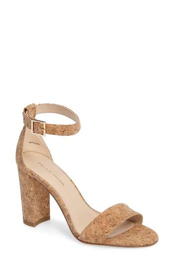 Women's Pelle Moda 'bonnie' Ankle Strap Sandal .5 M - Beige