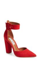 Women's Steve Madden Posted Ankle Strap Pump .5 M - Red
