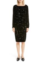 Women's Rebecca Taylor Cheetah Print Silk Dress - Black
