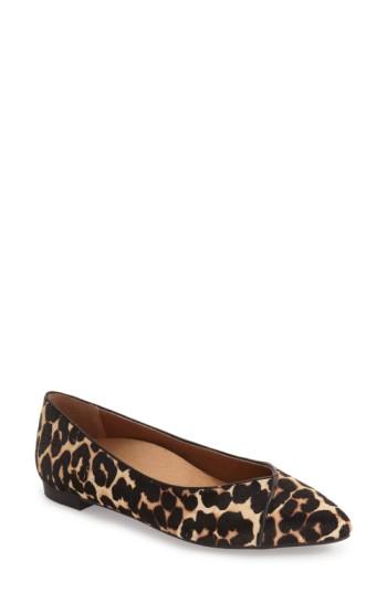 Women's Vionic 'caballo' Pointy Toe Flat .5 M - Brown