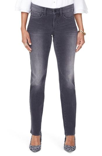 Women's Nydj Marilyn Straight Leg Jeans - Grey