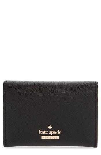Women's Kate Spade New York Cameron Street - Farren Leather Card Case - Black