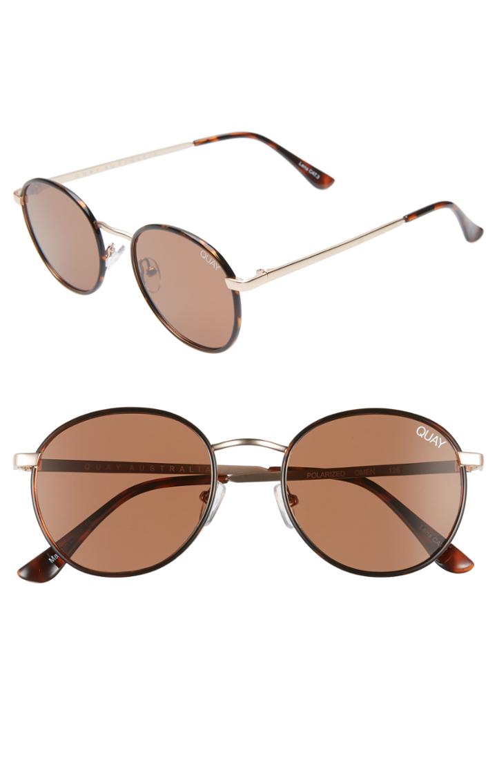 Men's Quay Australia Omen 48mm Sunglasses - Tortoise/ Brown
