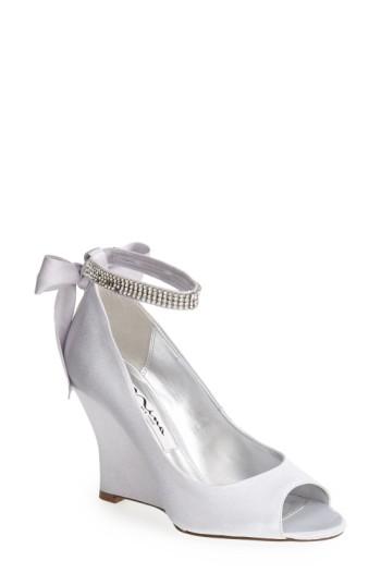 Women's Nina 'emma' Crystal Embellished Ankle Strap Pump .5 M - Metallic (online Only)