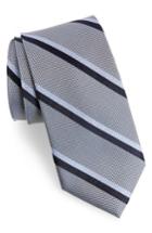 Men's Calibrate Miranda Stripe Silk Tie, Size - Blue