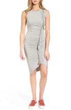 Women's Soprano Asymmetrical Ruffle Body-con Dress - Grey
