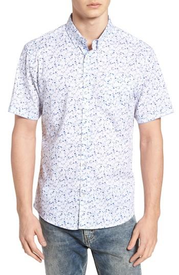 Men's 7 Diamonds Mind Gardens Floral Sport Shirt, Size - White
