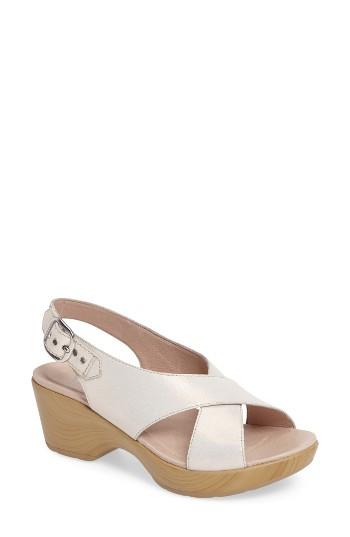 Women's Dansko 'jacinda' Sandal .5-8us / 38eu M - Metallic