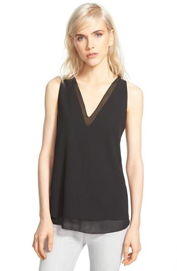 Women's Cooper And Ella Harper Double-v Tank - Black