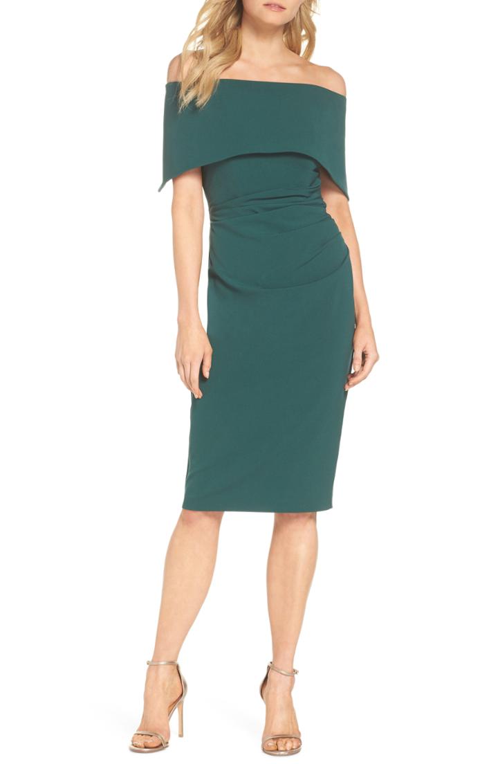 Women's Vince Camuto Popover Midi Dress (similar To 14w) - Green