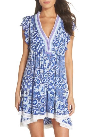 Women's Poupette St. Barth Sasha Cover-up Minidress - Blue