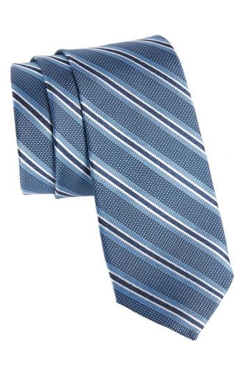 Men's Nordstrom Men's Shop Curtis Stripe Silk Tie, Size - Blue