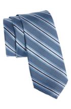 Men's Nordstrom Men's Shop Curtis Stripe Silk Tie, Size - Blue