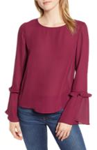 Women's Boden Breton Sparkle Stripe Long Sleeve Cotton Blend Tee - Green