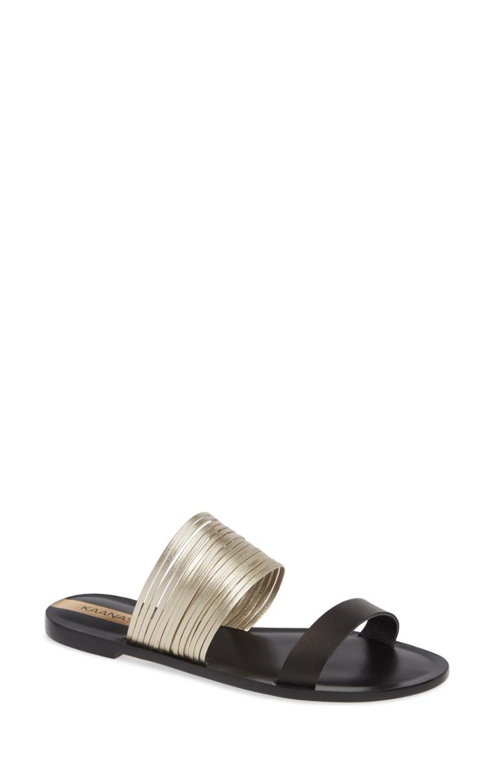 Women's Kaanas Samos Slide Sandal M - Black