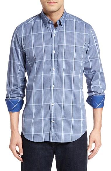 Men's Tailorbyrd 'ural Mountains' Fit Windowpane Sport Shirt