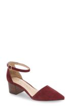 Women's Sole Society 'katarina' Block Heel Pump M - Red
